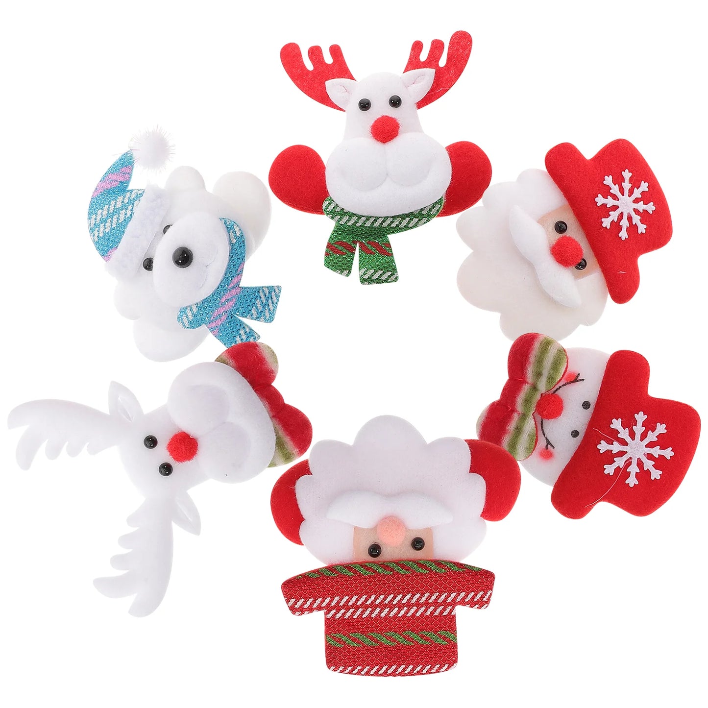 6 Pcs Christmas Glow Brooch The Flash Toys Brooches Chic Lovely Adornments LED Badges Supplies Cotton Child