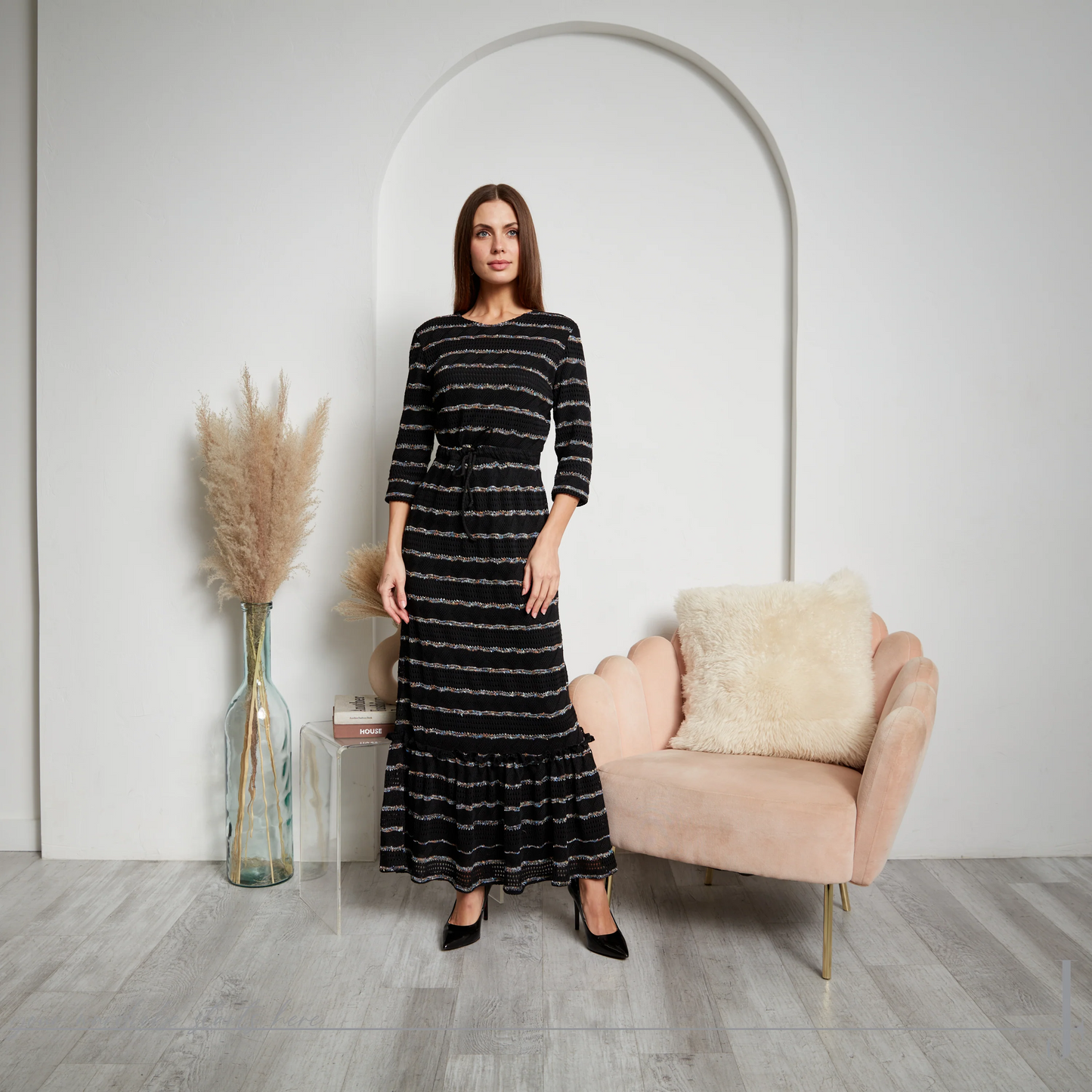Cotton Adjustable Waist Knit Dress Shai - Japparel