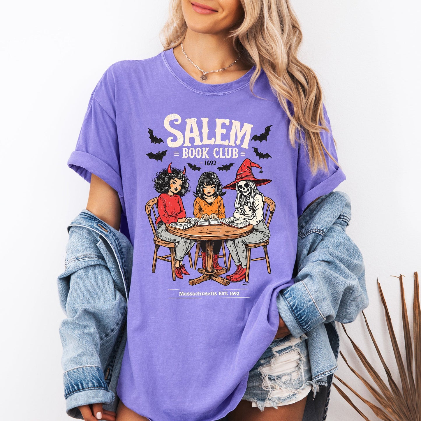 Salem Book Club Halloween Comfort Colors T-Shirt
