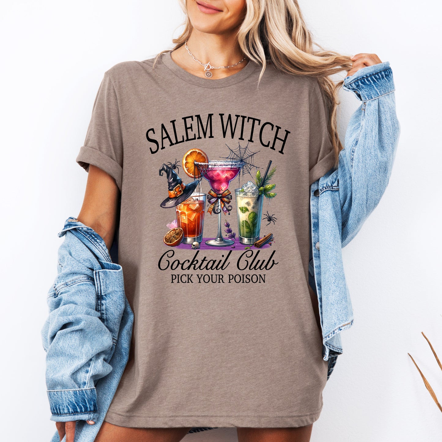 Salem Witch Cocktail Club Funny Halloween Tshirt Refinery Number One