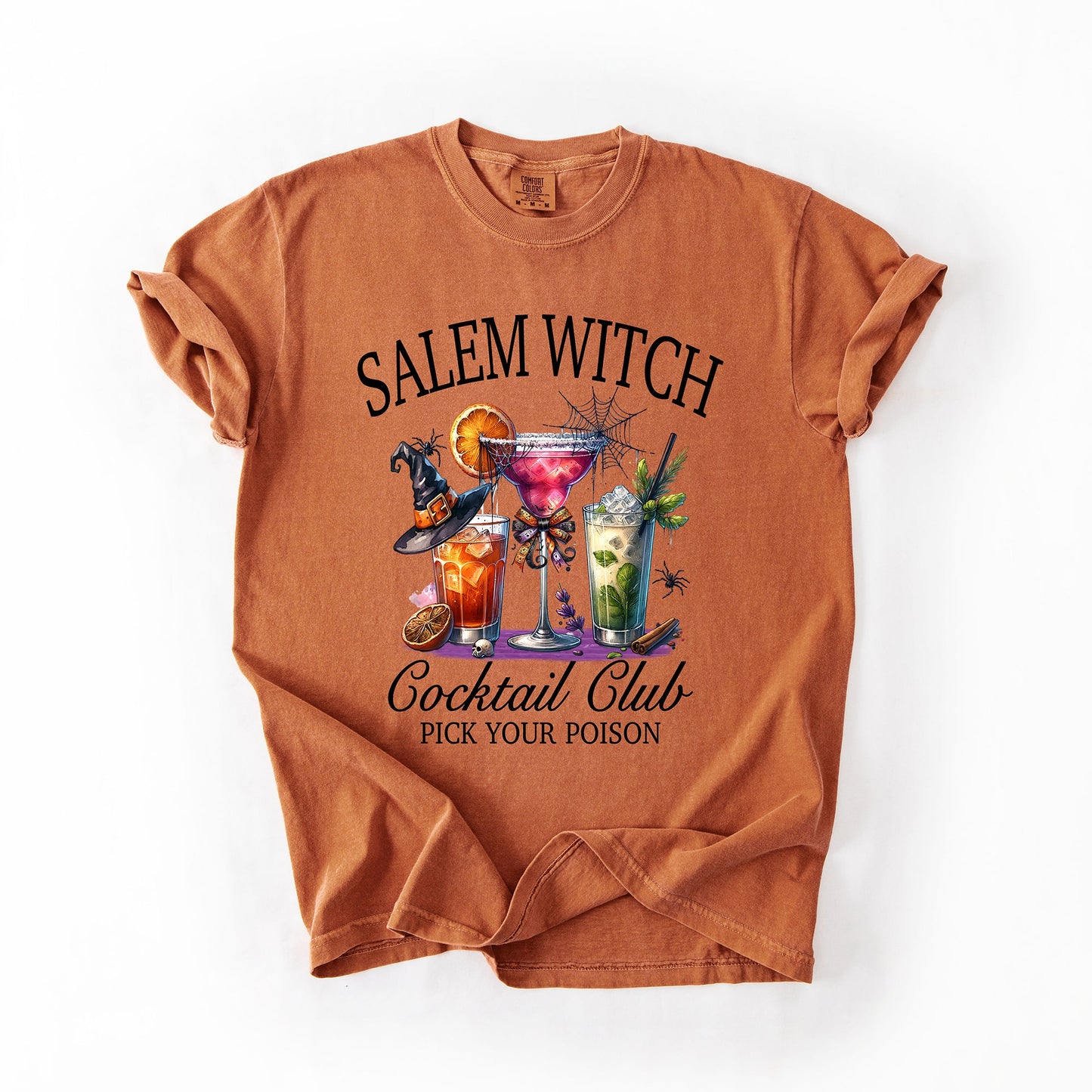 Salem Witch Cocktail Club, Funny, Halloween, Drinks, Party, Comfort Colors T-Shirt