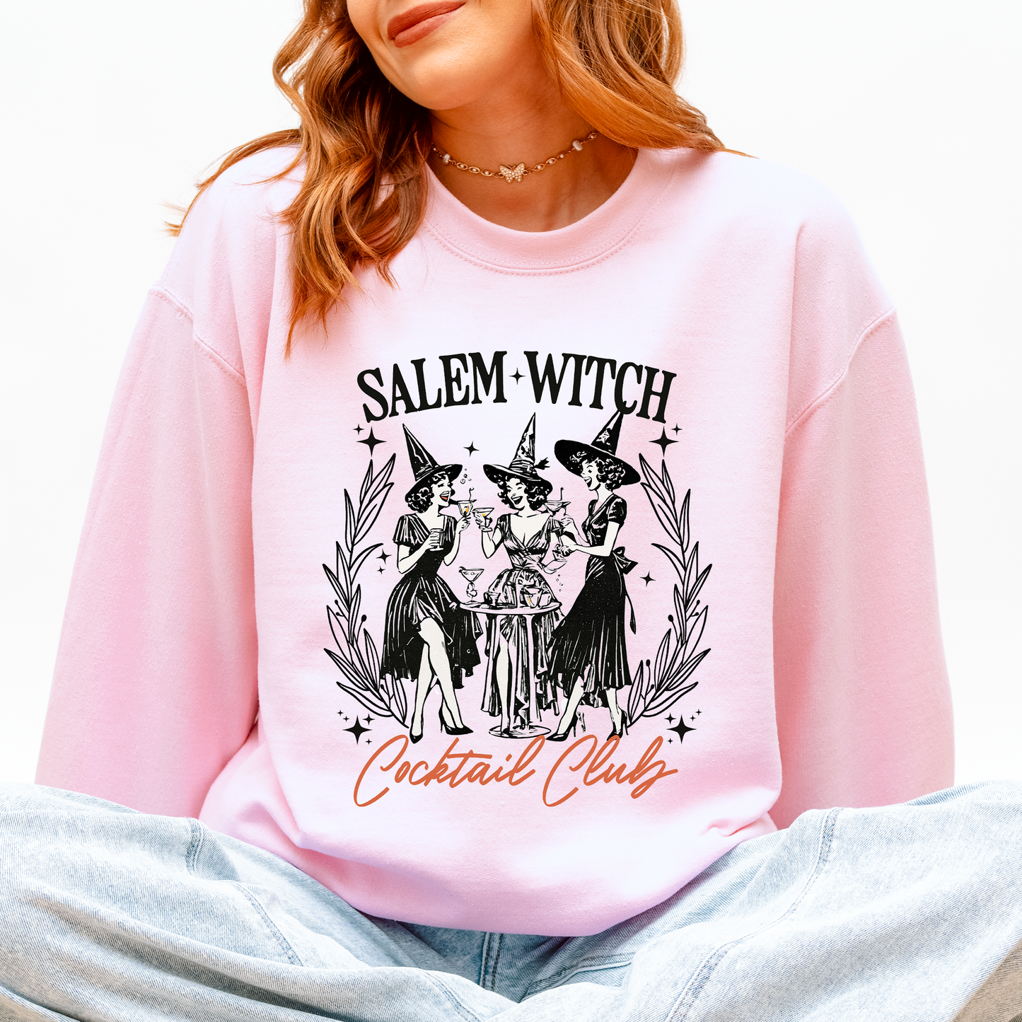 Salem Witch Spooky Sweatshirt Cocktail Club Refinery Number One