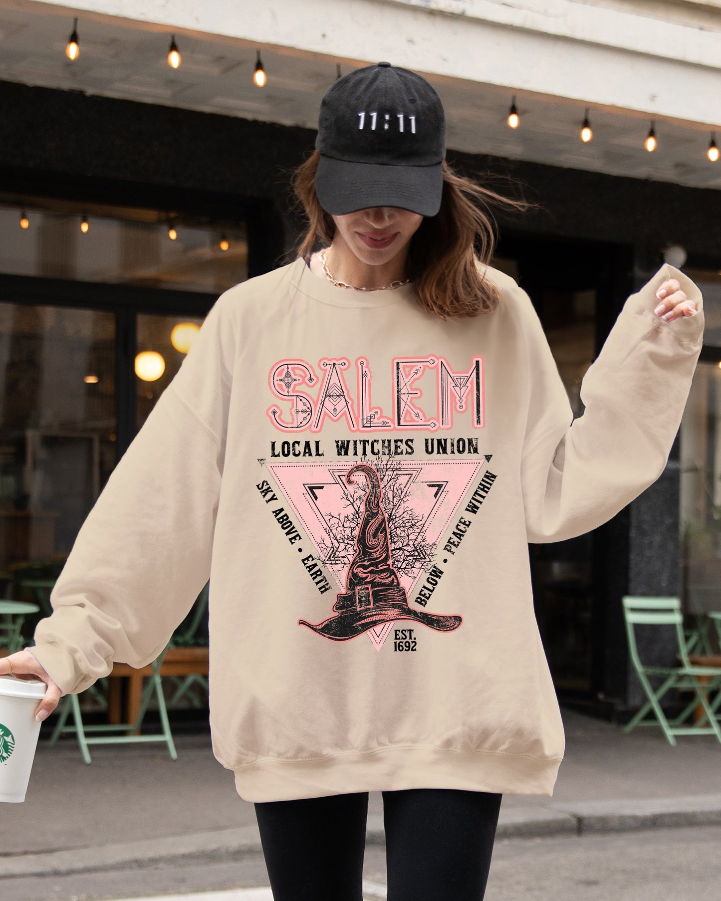 Salem Witches Union, 1692, Halloween, Sky Above, Earth Below, Peace Within, Local Witch Union, Fun Sweatshirt