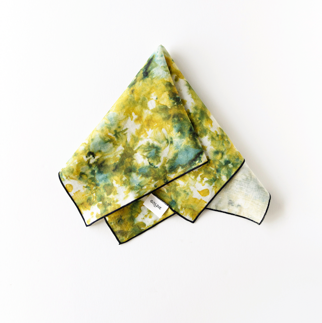 Green Marble Print Linen Napkin