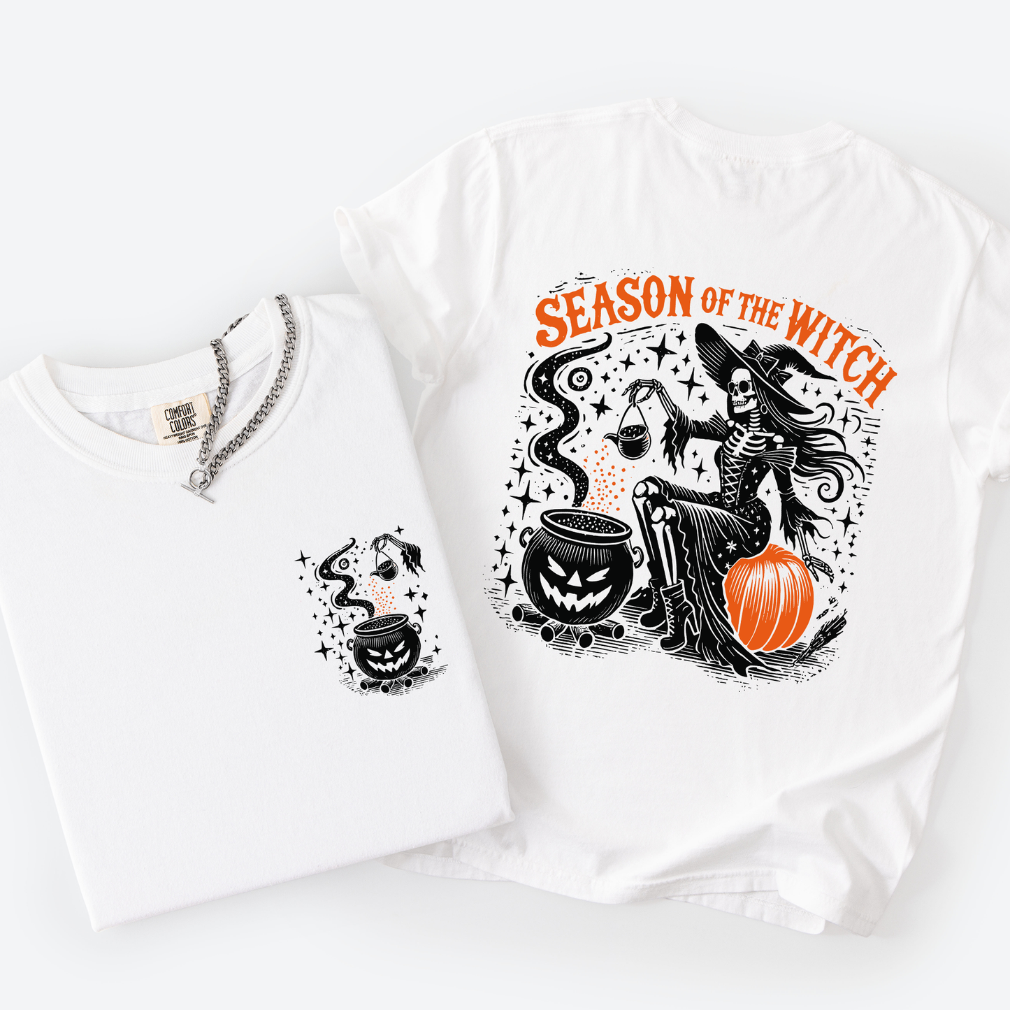 Season of the Witch Spooky Front and Back T-Shirt Comfort Colors