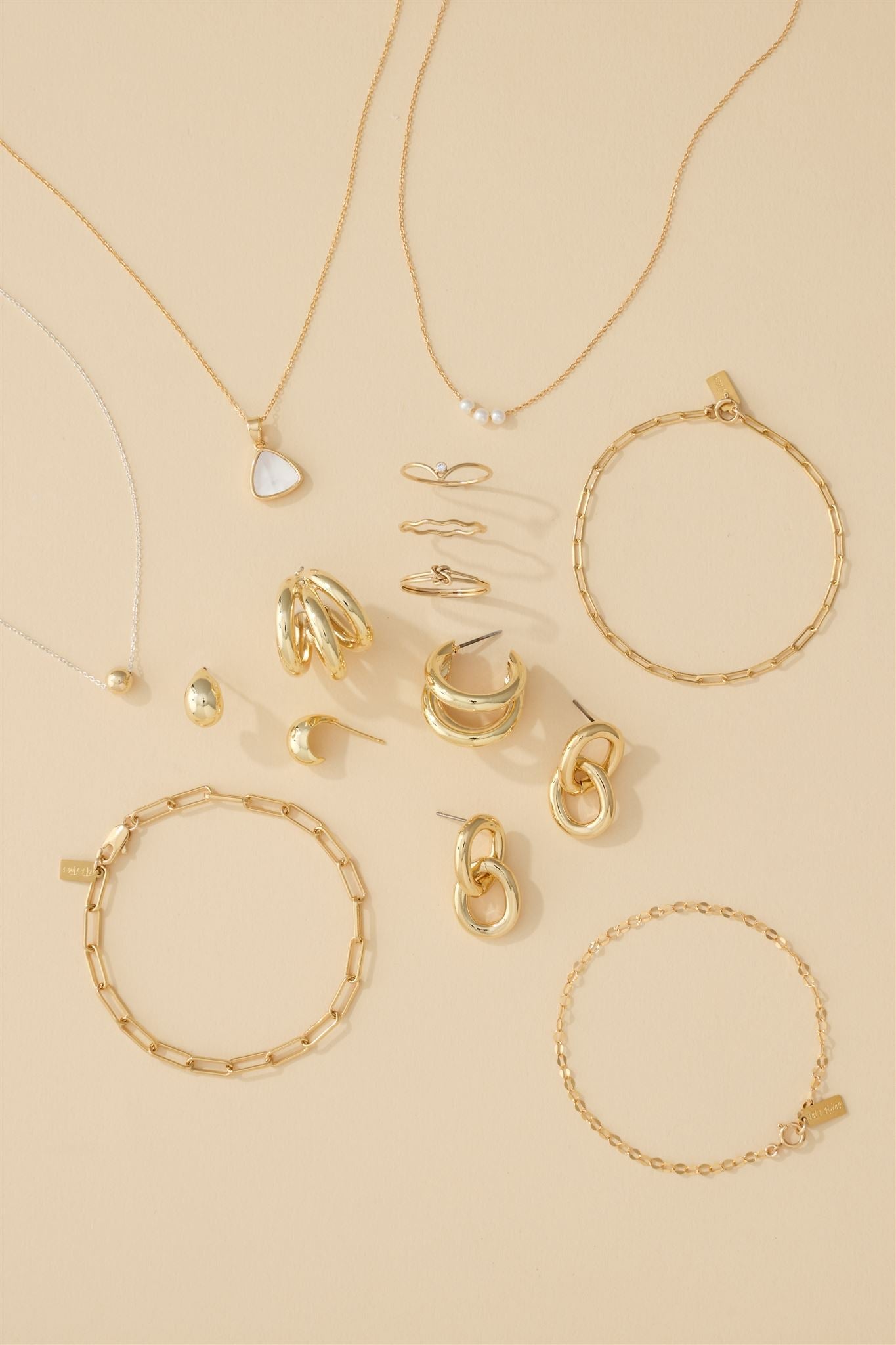 14k Gold Dome Earrings 12.5mm Post Felix Hoops The First Layer