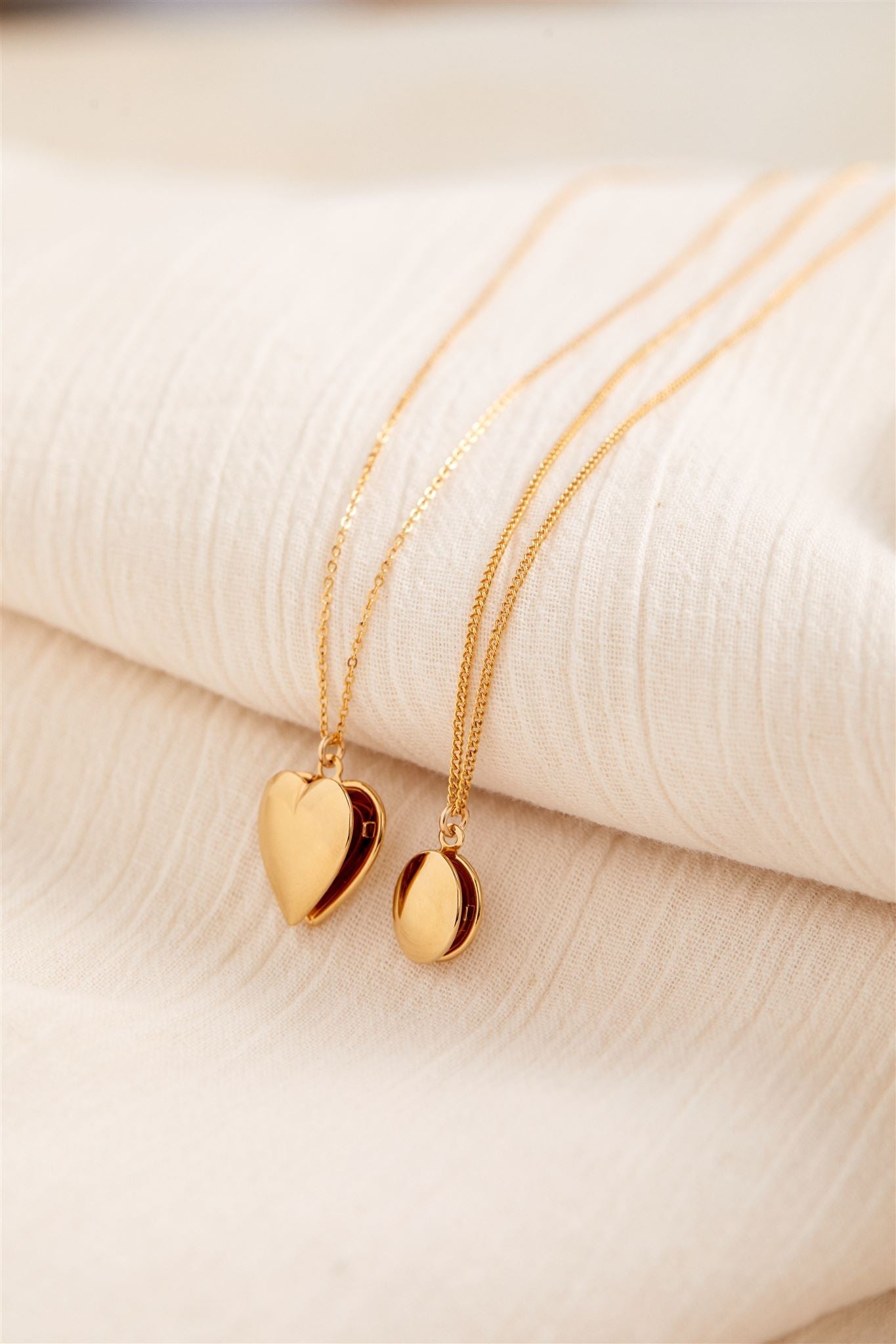 Gold Heart Locket Necklace 14k Gold over Brass Roxy