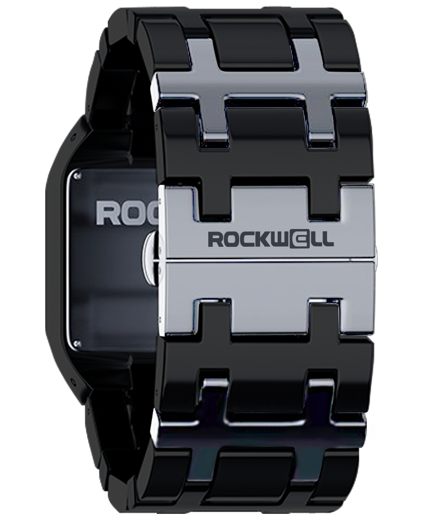 Duel Time Silver White Black Watch Rockwell