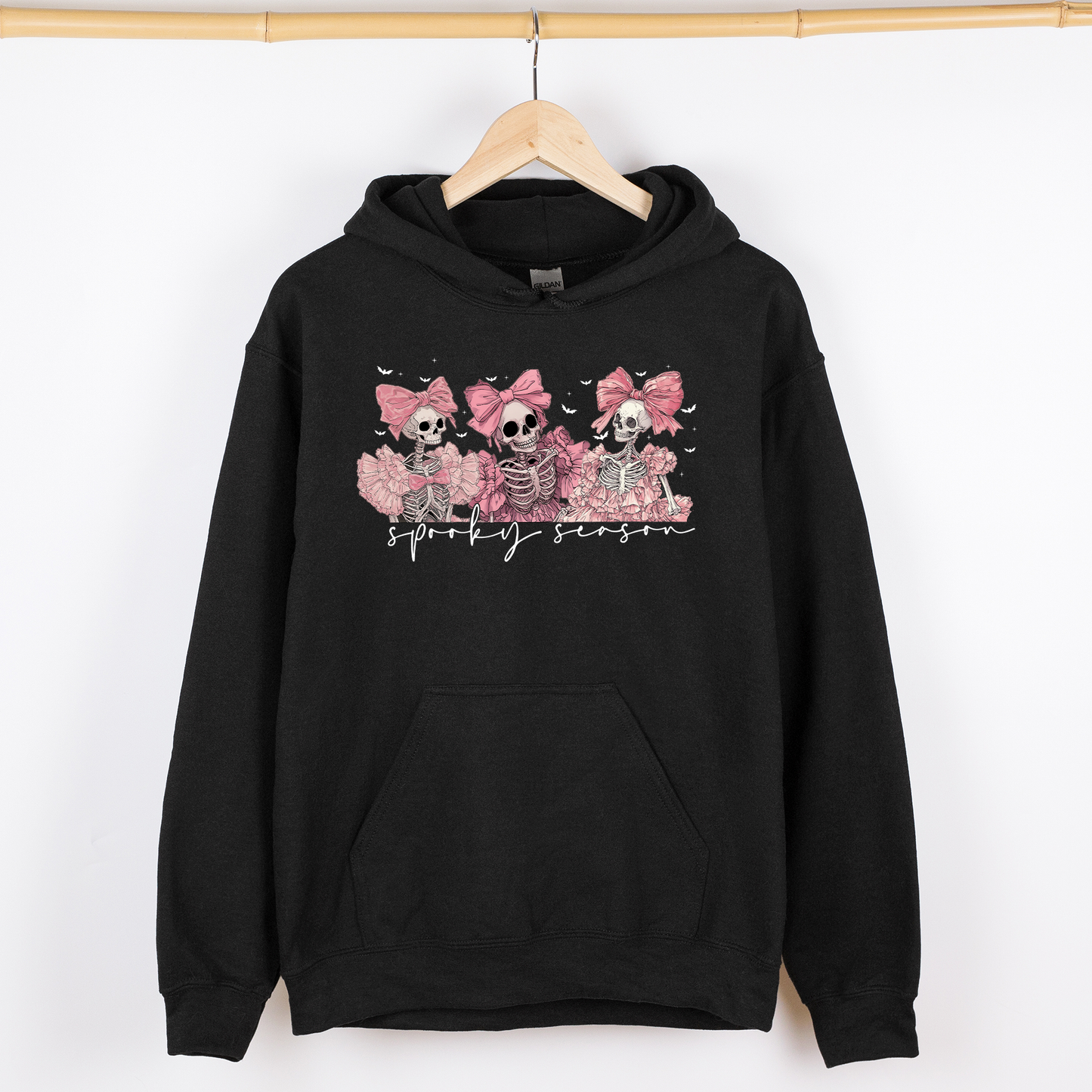 Pink Skeletons Halloween Graphic Hoodie Hooded Sweatshirt Refinery Number One