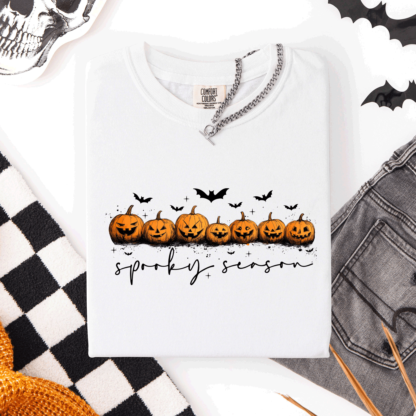 Spooky Season, Pumpkins, Halloween, Comfort Colors T-Shirt