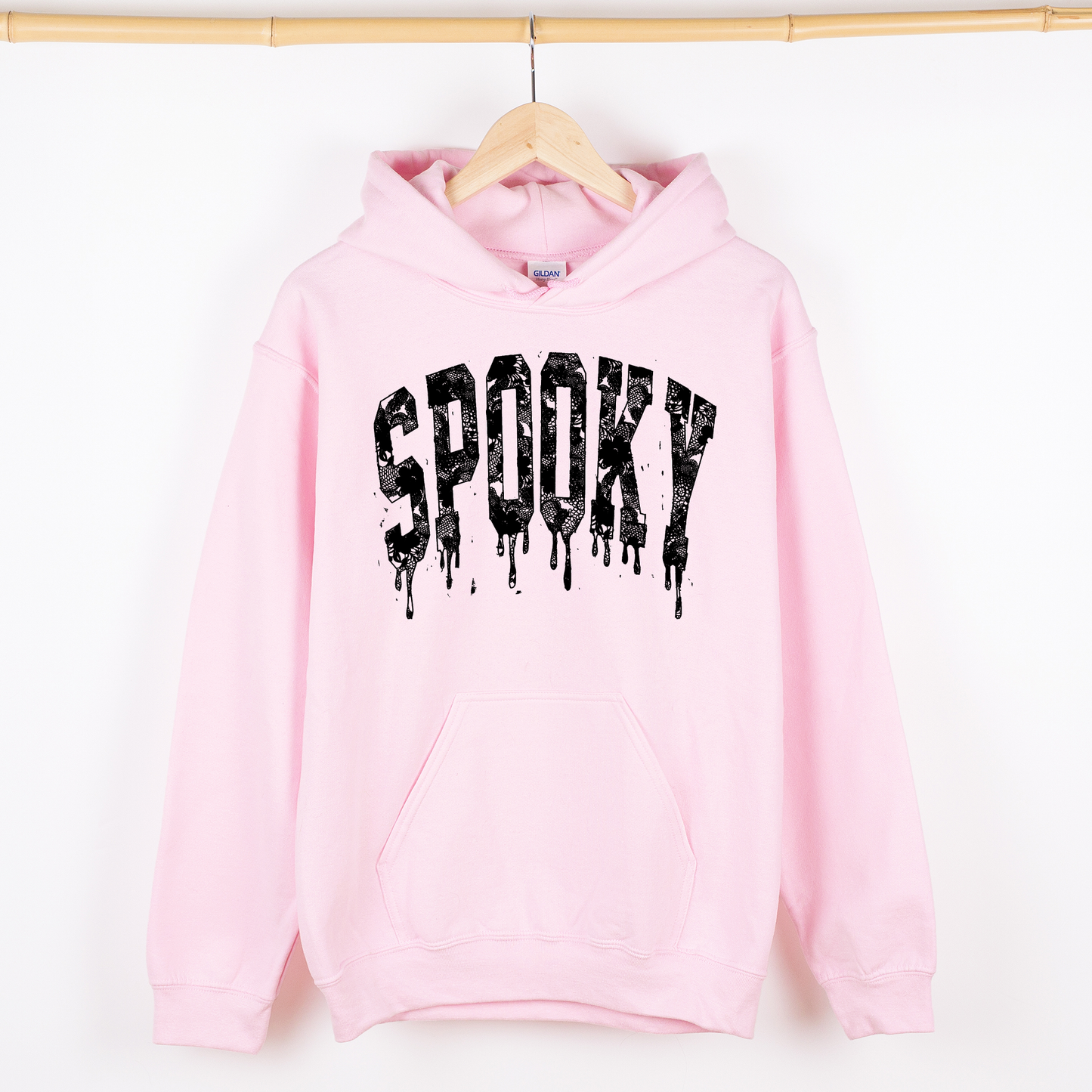 Spooky, Faux Lace, Halloween, Coquette, Graphic Hoodie, Hooded Sweatshirt