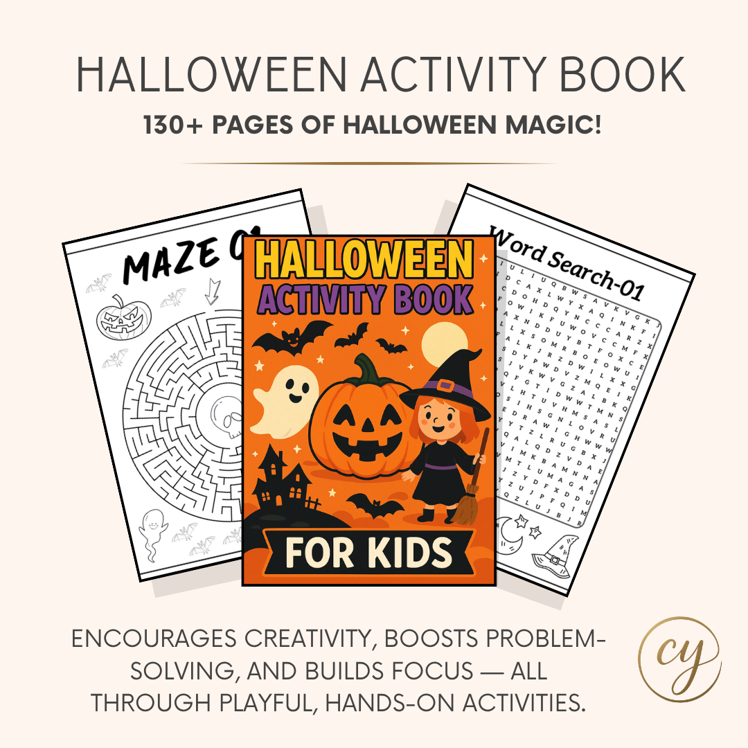 Spooky Smart Halloween Activity Book for Kids – 130+ Pages (PDF Download)