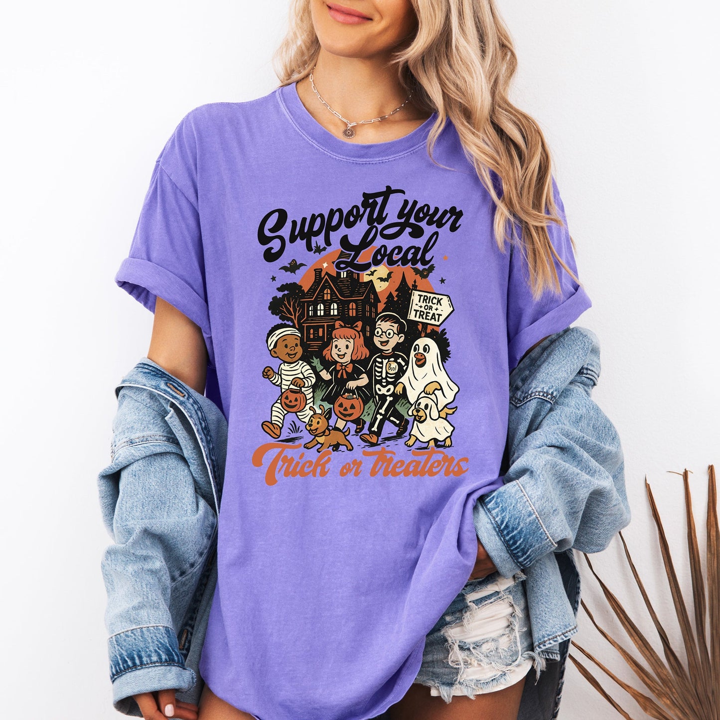 Support Your Local Trick or Treaters, Halloween, Cute, Costume, Comfort Colors T-Shirt