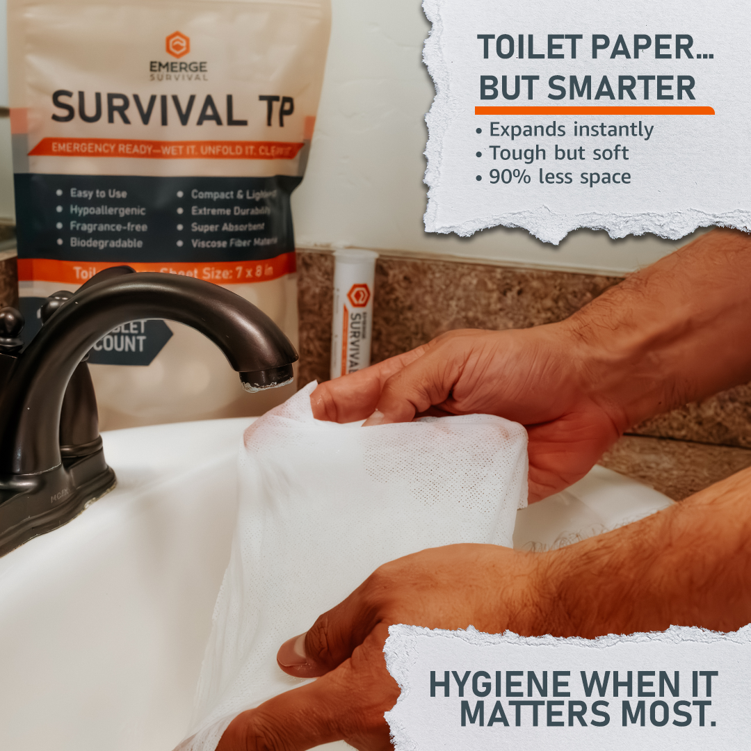 Emerge Biodegradable Survival Toilet Paper Tablets