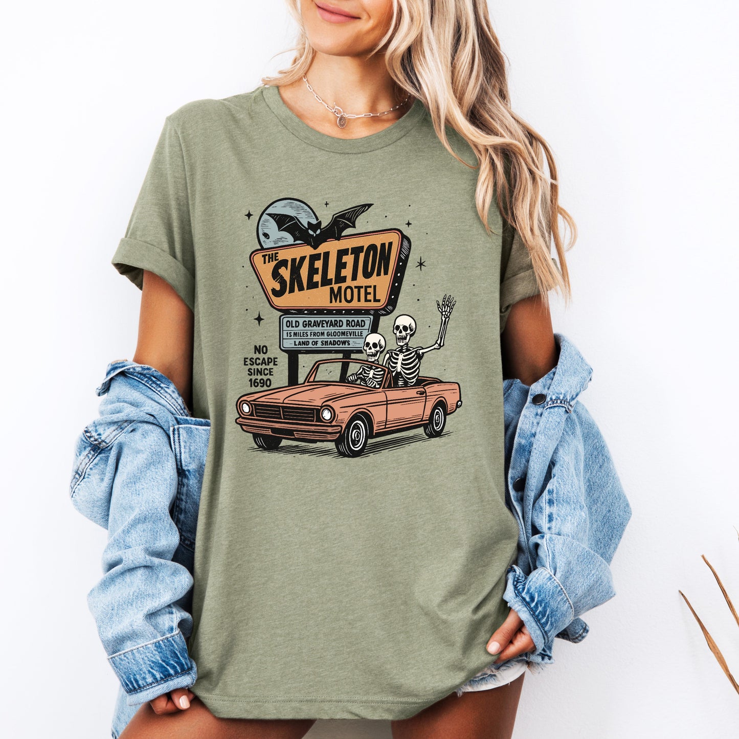 The Skeleton Motel, Spooky, Halloween, Tshirt