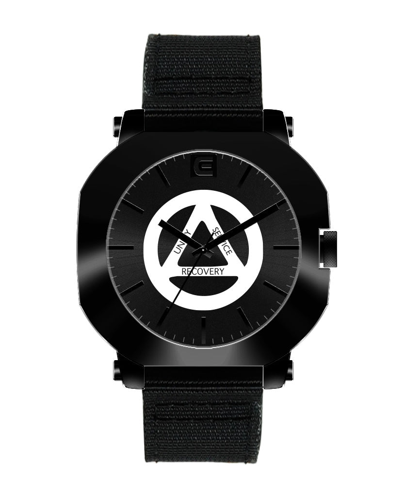 Apex Phantom Black Analog Sports Watch Recovery Rockwell
