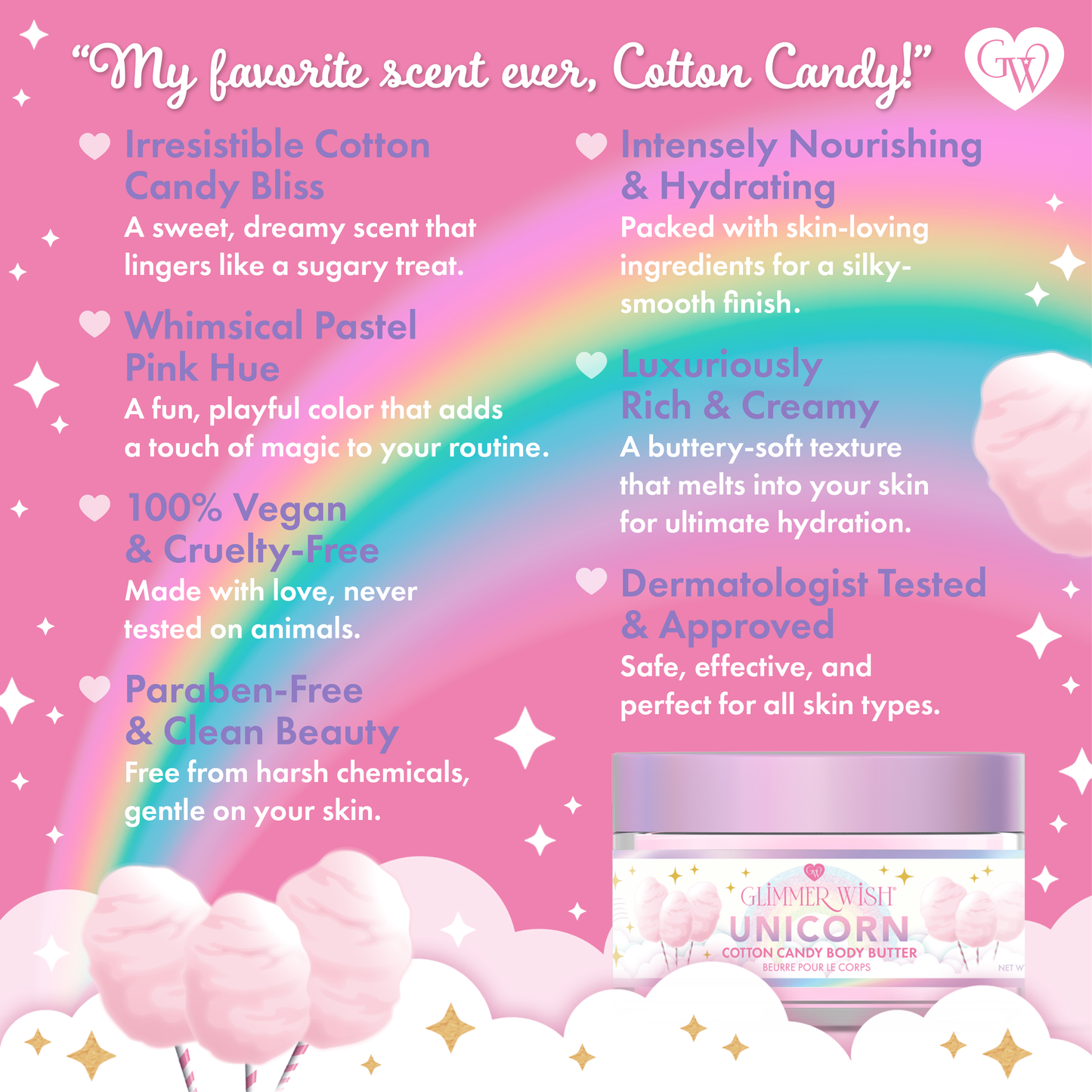 Unicorn Whipped Ultra-Hydrating Body Butter Glimmer Wish
