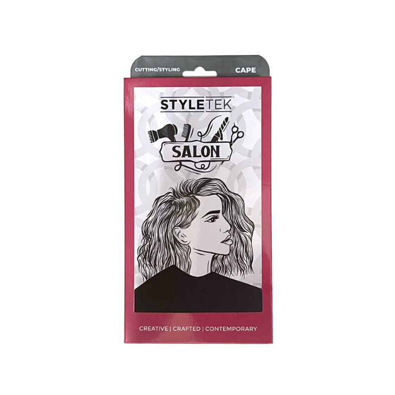 Solid Black Smooth Cutting Cape Lightweight 45x60 Styletek