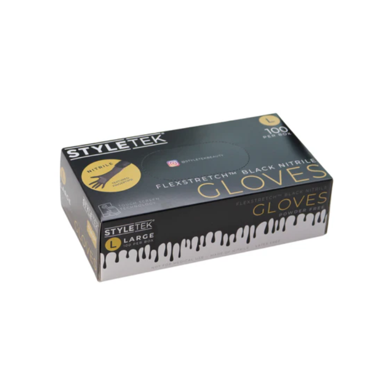 Black Nitrile Gloves XLarge 100pk Styletek
