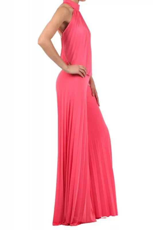Women's Ladies White Wide Leg Jumpsuit With Open Back Detailing