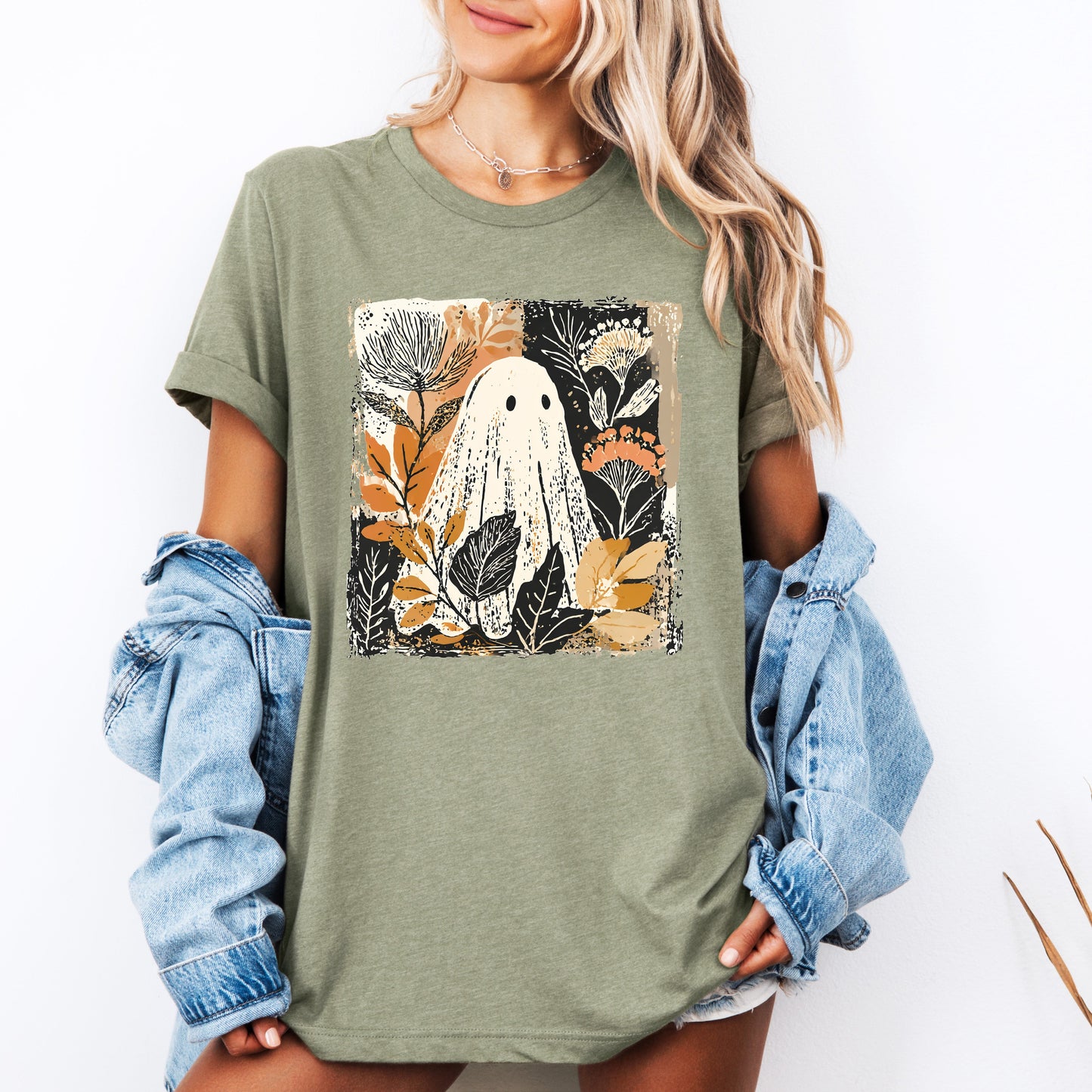 Vintage Ghost Botanical Floral Autumn Fall T-shirt Refinery Number One