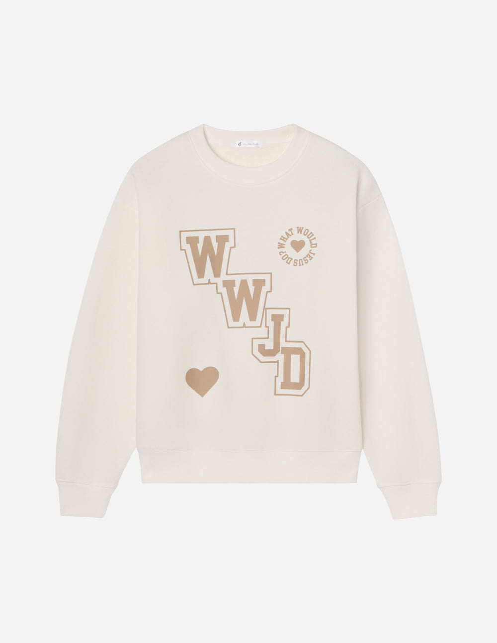 WWJD Varsity Cream Unisex Crewneck