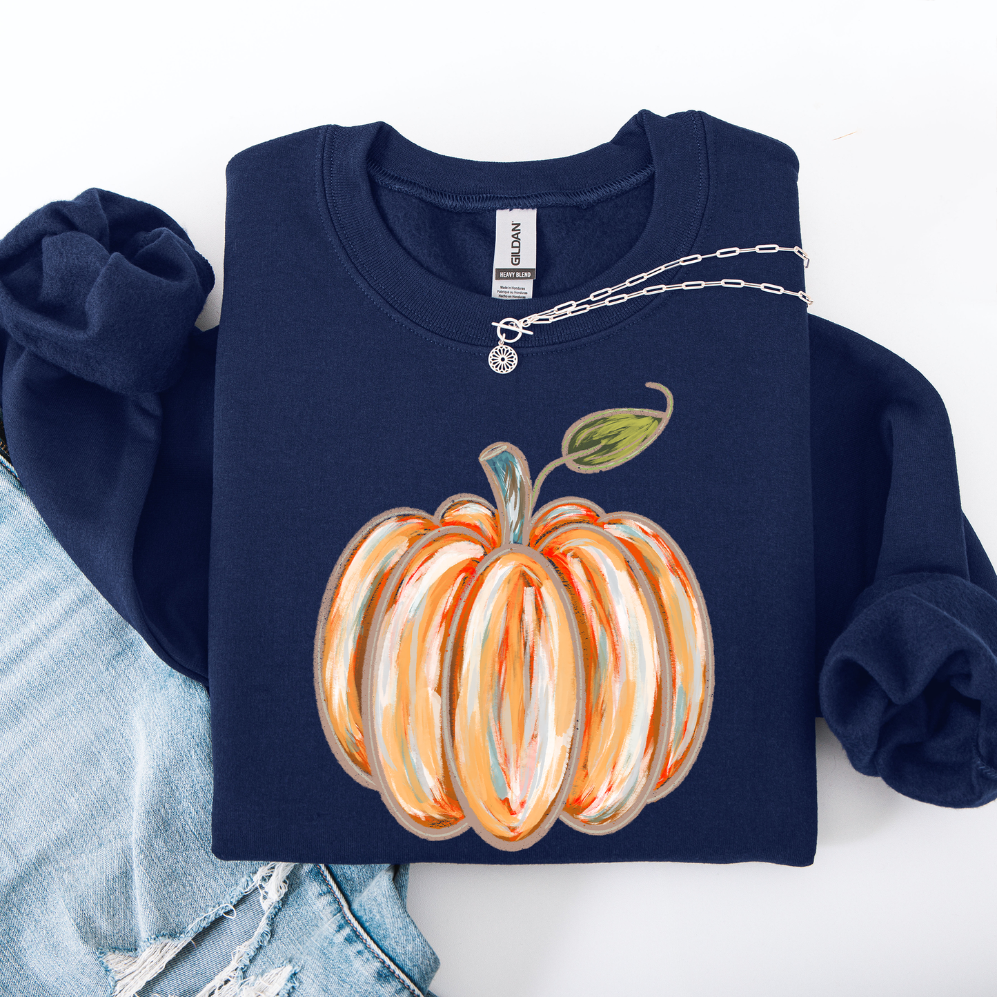 Watercolor Pumpkin Autumn Sweatshirt Refinery Number One