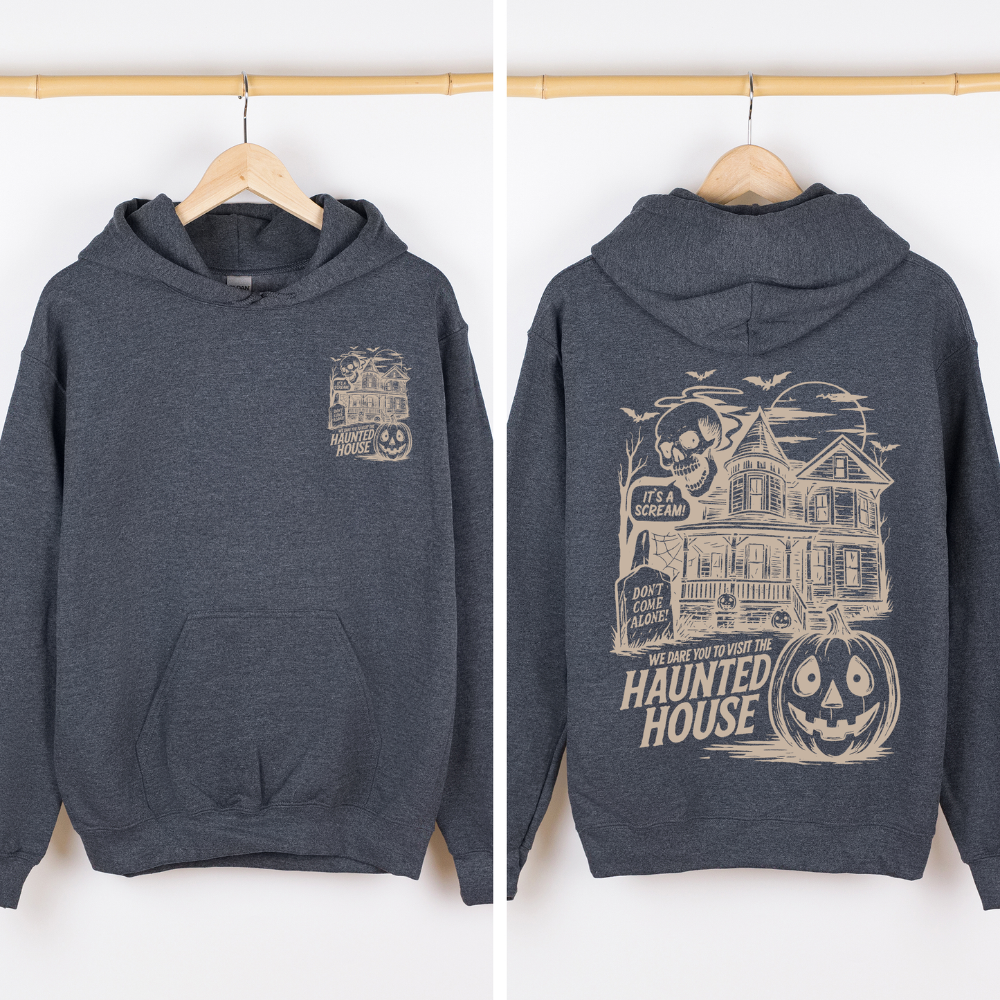 Halloween Spooky Pumpkin Graphic Hoodie Hooded Sweatshirt Refinery Number One