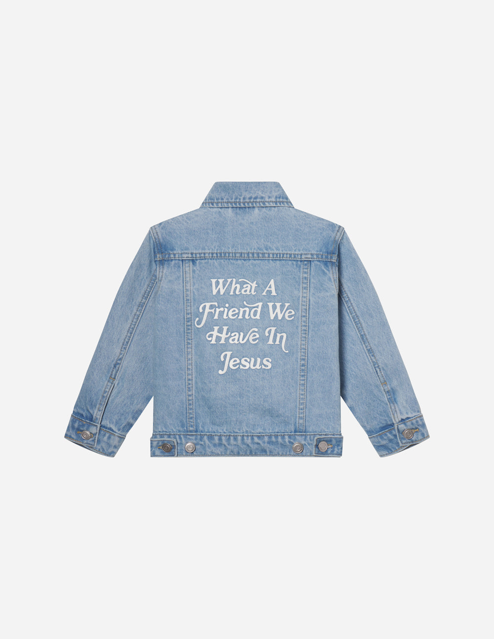 Kids Denim Jacket Heavyweight Regular Fit What a Friend in Jesus