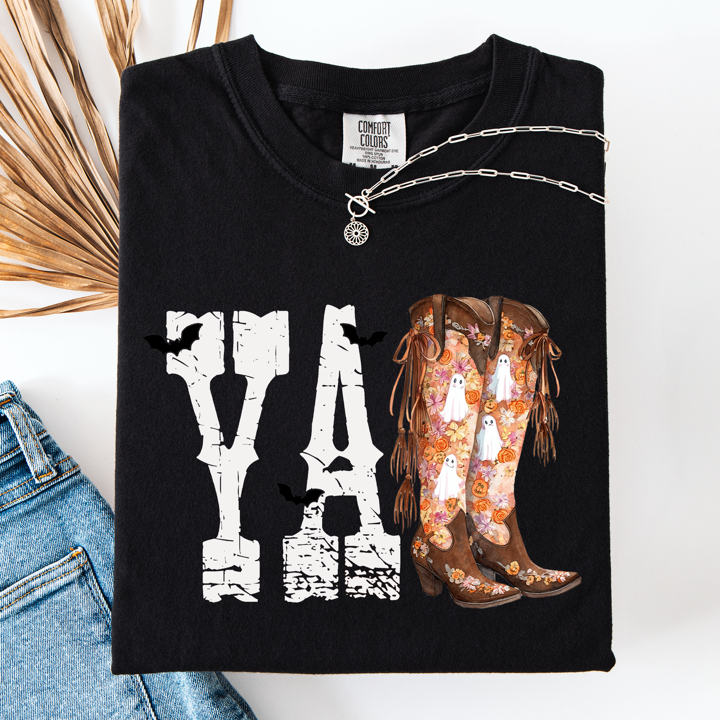 Cowboy Boots Western Halloween Autumn Fall Comfort Colors T-Shirt Refinery Number One