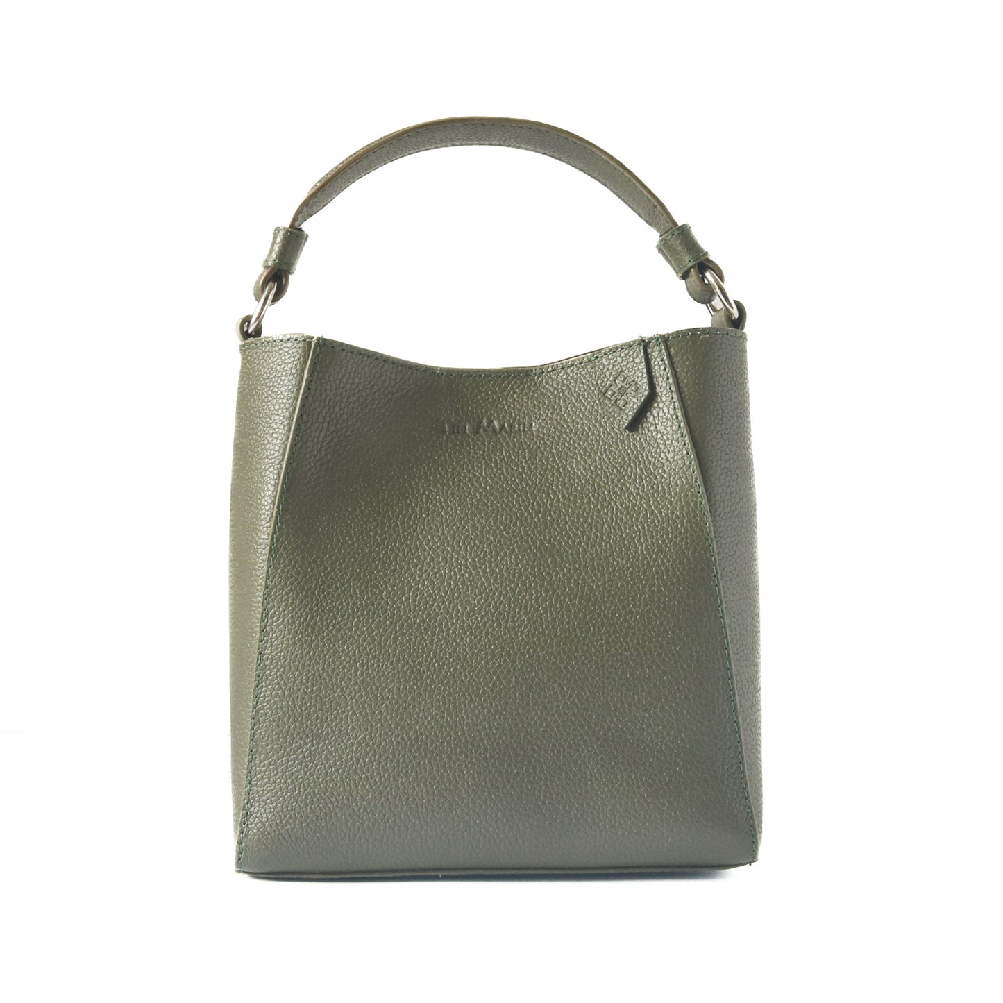 Yaya Leather Durable Bucket Bag Tin Marin