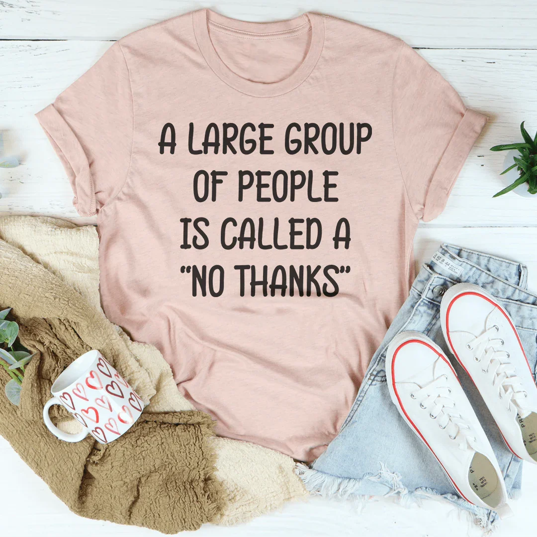 A Large Group Of People Soft Cotton Tee Peachy Sunday