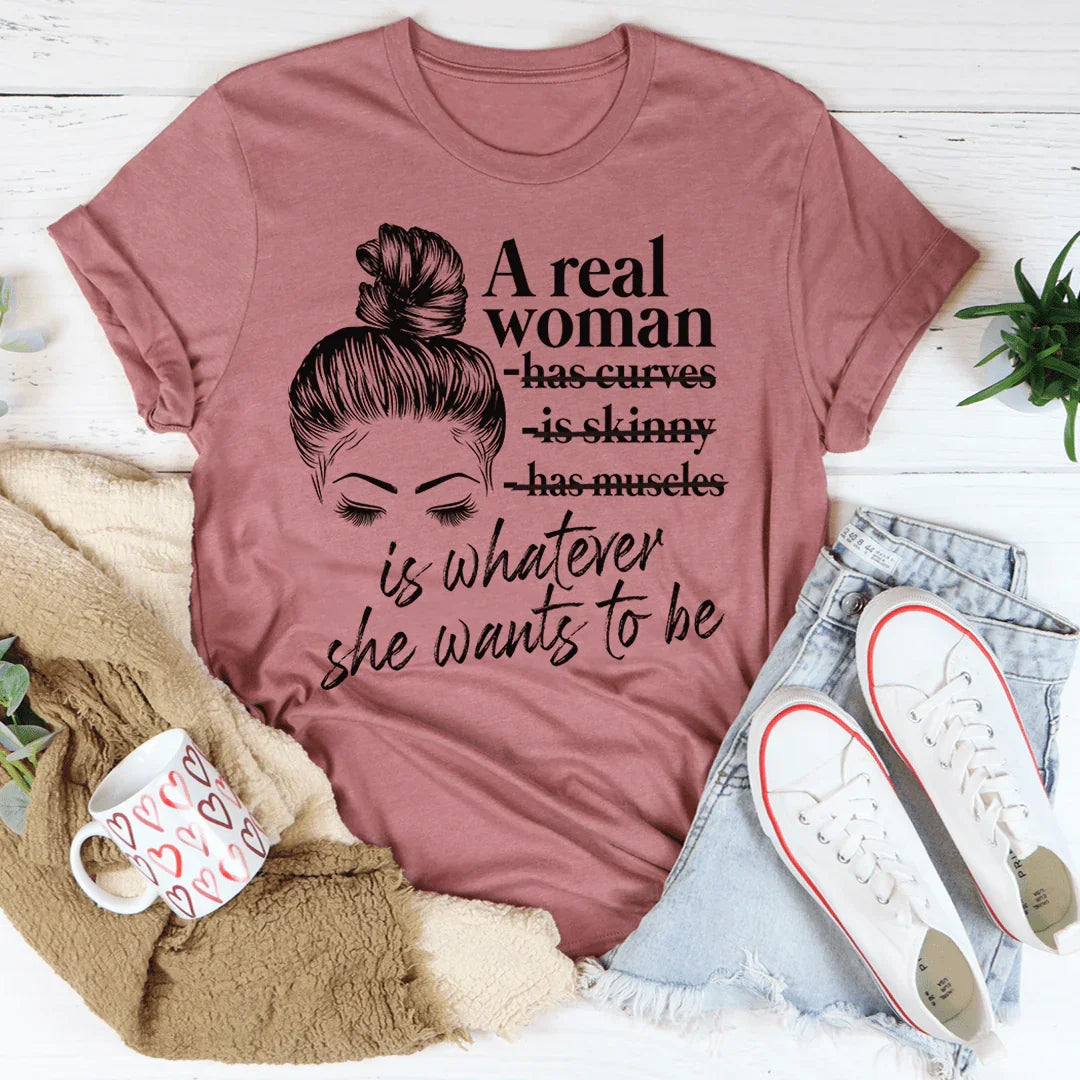 Soft Peachy Sunday Real Woman Tee 100% Cotton