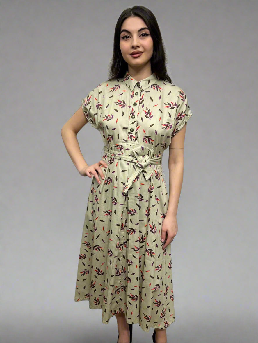Floral Print Soft Cotton Dress