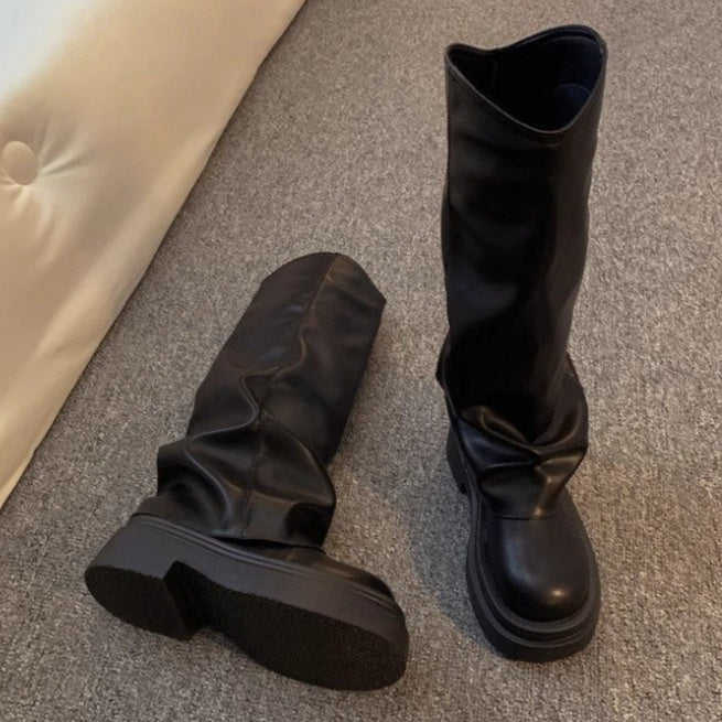 Women’s Platform Autumn/Winter Dress Boots British Style