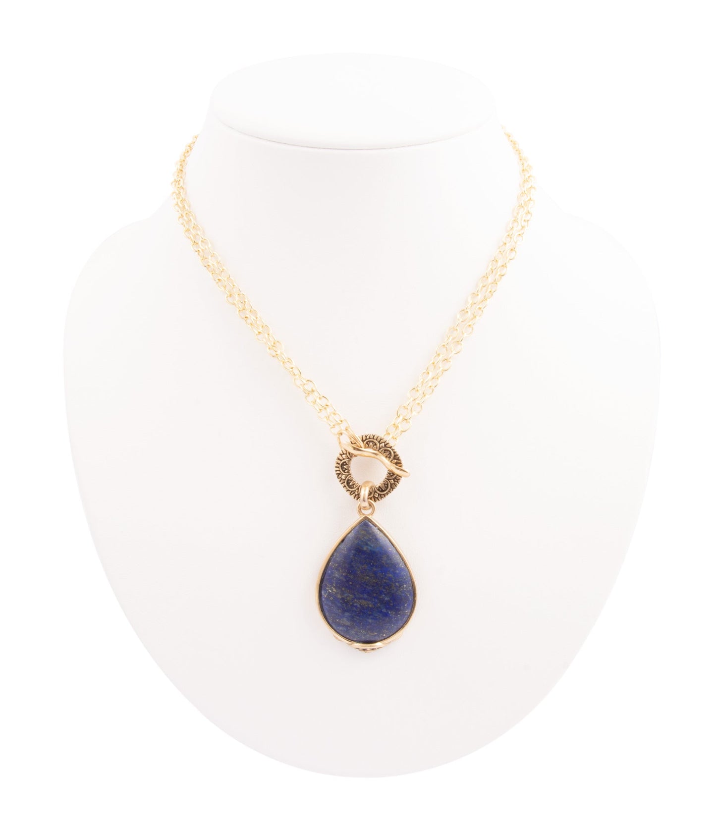 Abby Blue Lapis Golden Pendant Necklace