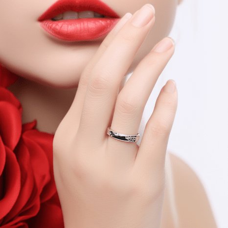 Adjustable Twisted Clear Zircon Sterling Silver Ring Luxury Jewelry