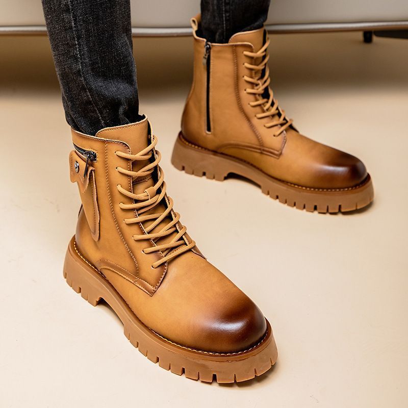 Leather High-Top Martin Boots Genuine Leather Footwear