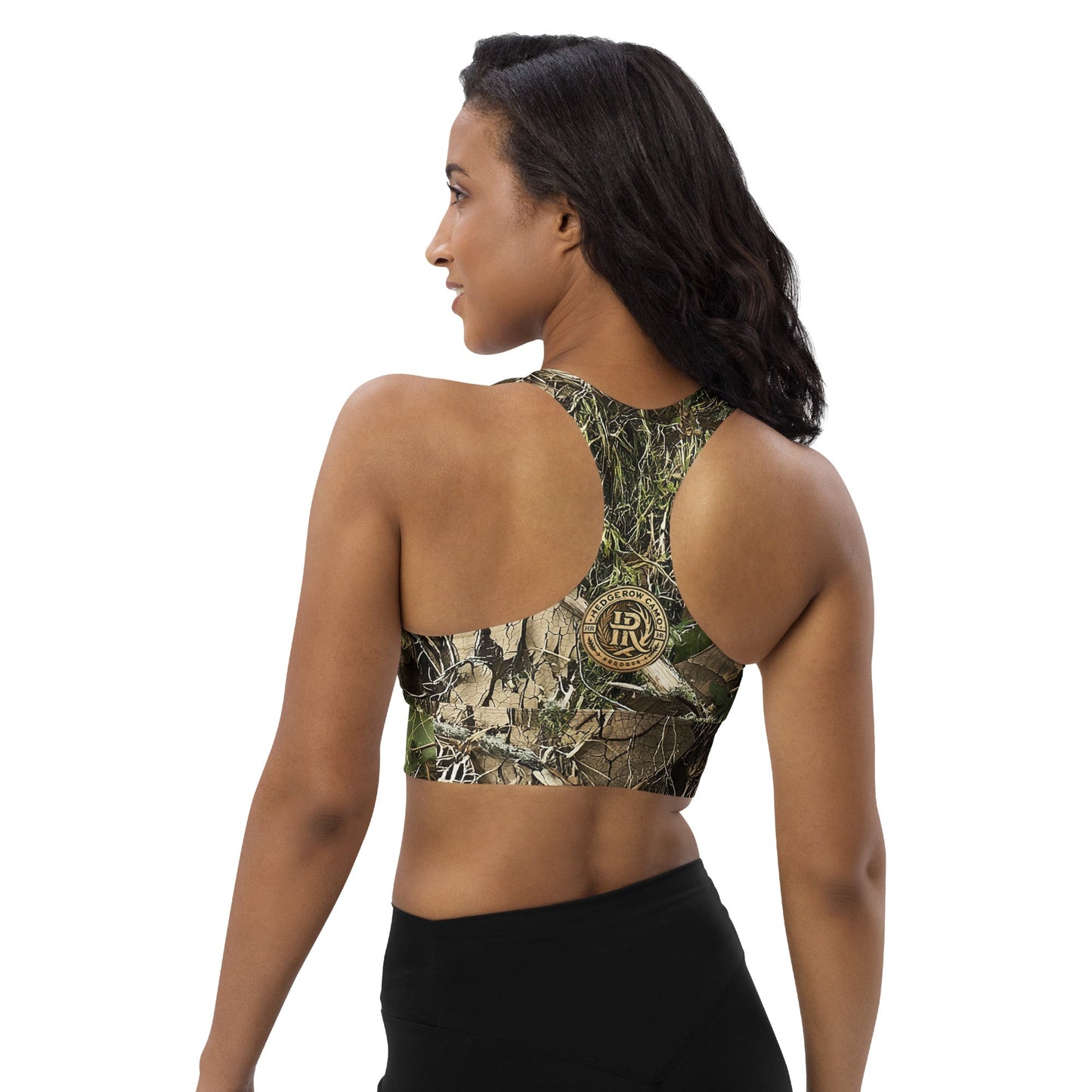 Camo Longline Support Sports Bra HedgeRow