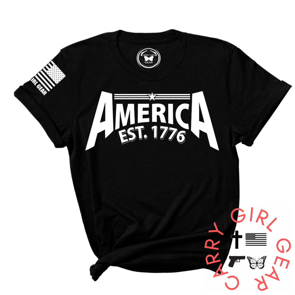 America Baby Cotton Tee Women's and Unisex Cut AMERICA BABY