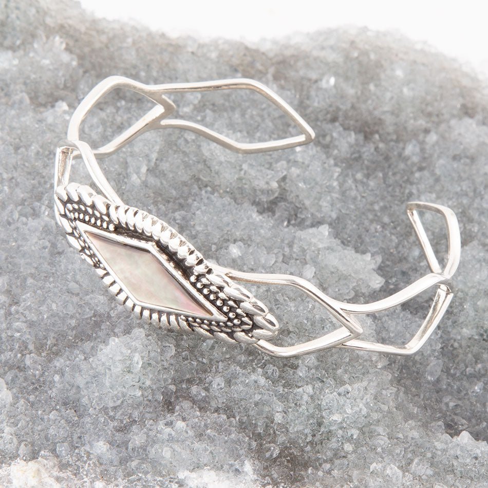 Anemone Black Pearl Cuff Bracelet