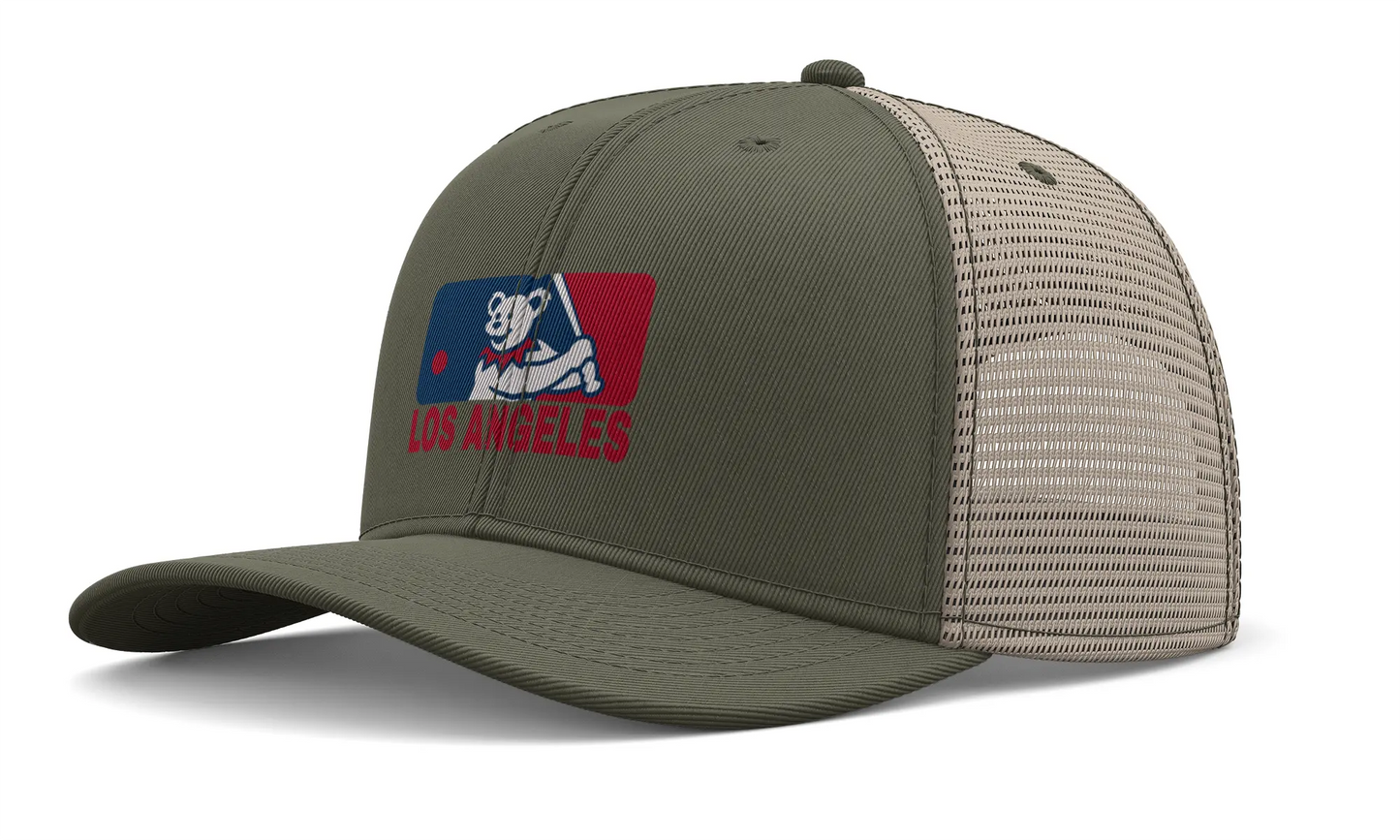 Los Angeles Baseball Trucker Cap Dancing Bear Logo The Ballpark Collection