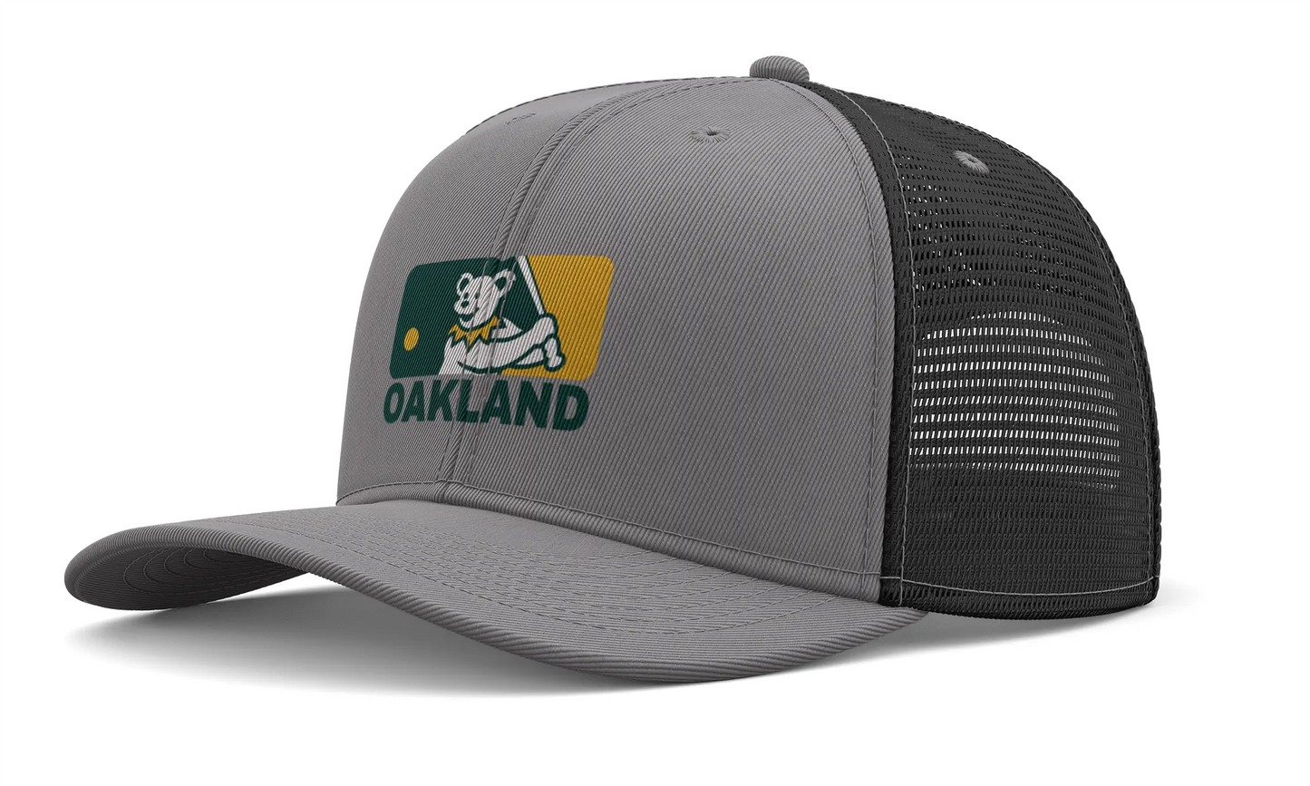Oakland Baseball Edition Dancing Bear Logo Trucker Cap The Ballpark Collection