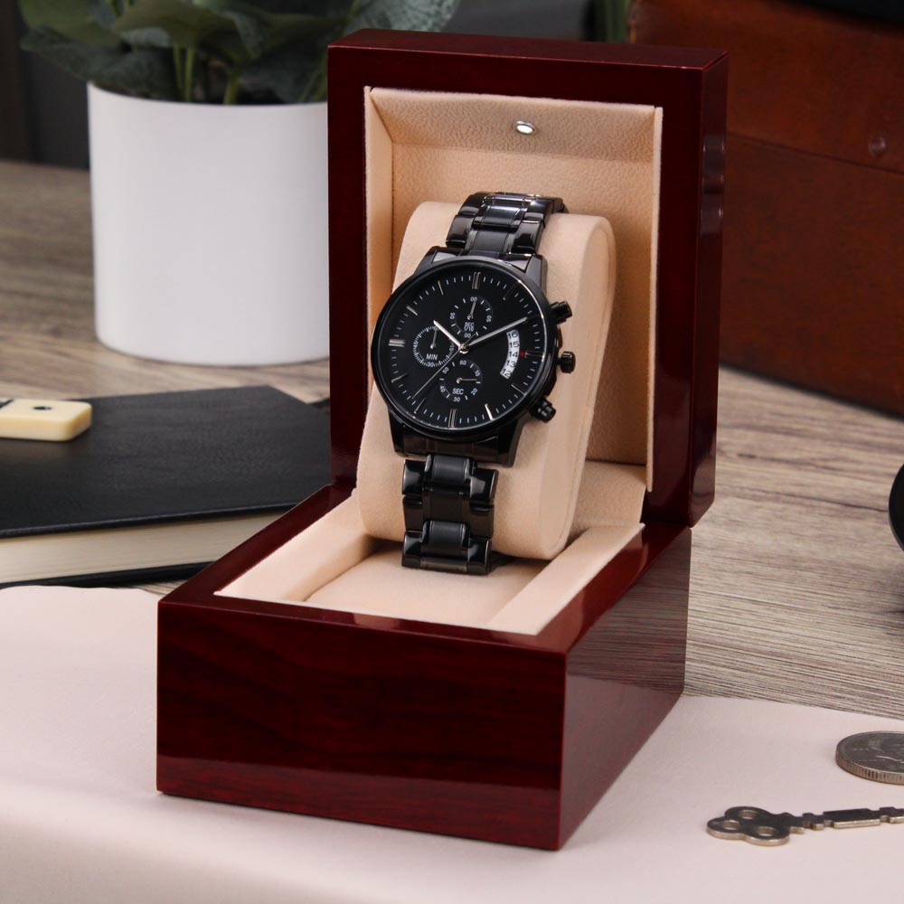 Always My Hero Engraving Chronograph Watch