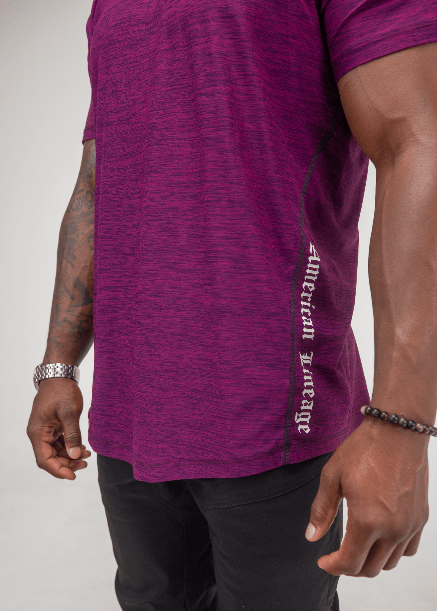 Heritage Purple Athleisure Tee Lightweight Performance Shirt