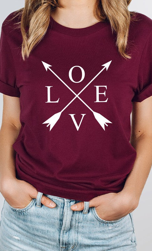 Love Arrows Valentines Day Graphic Tee