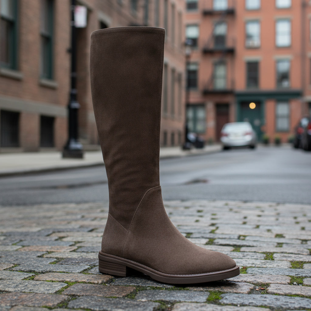 Women’s Long Martin Suede Solid Color Winter Fashion Boots