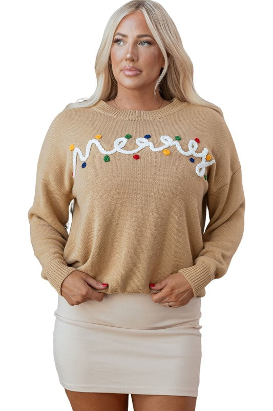 Merry Dot Dolman Sleeve Sweater Soft Knit Sweater
