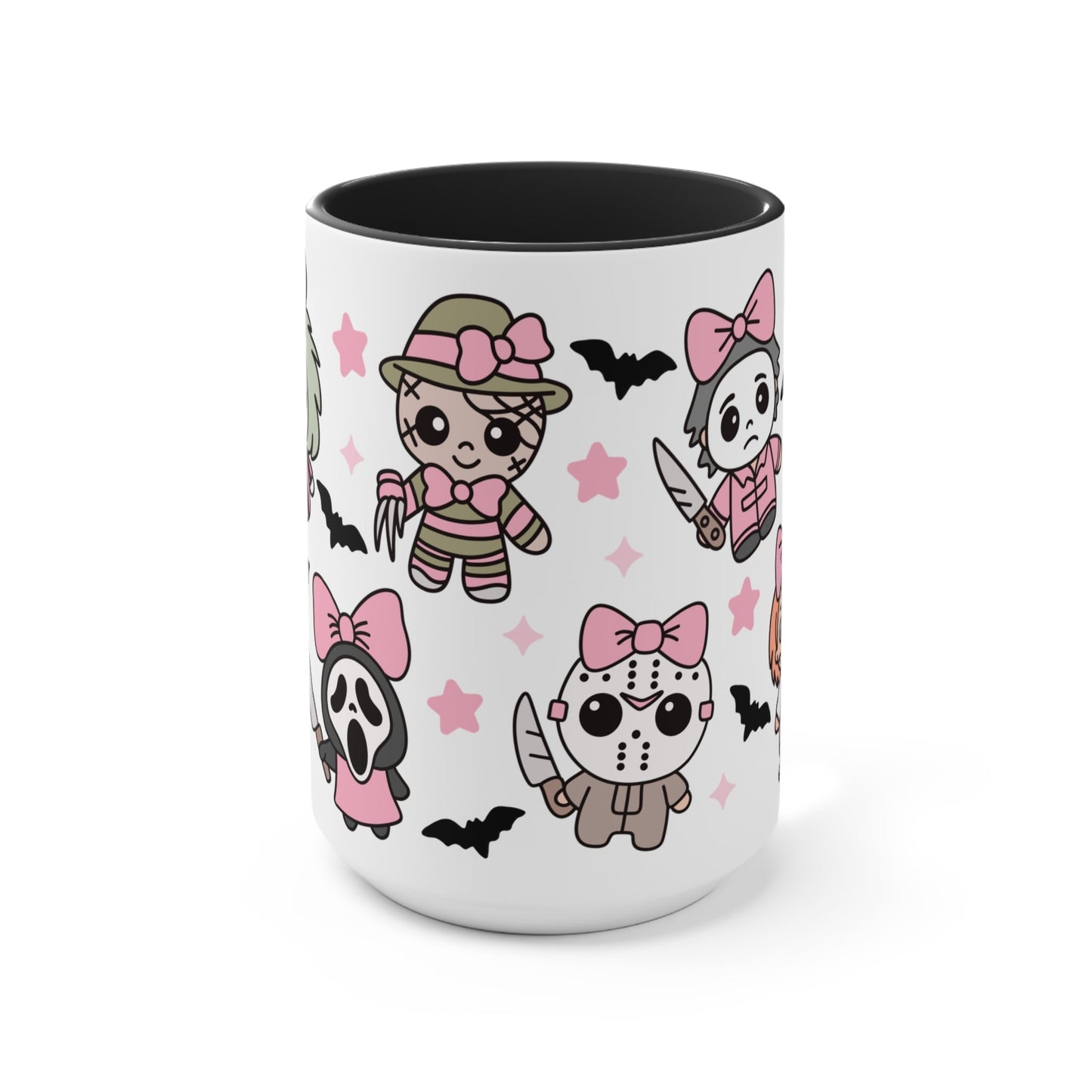 Pastel Pink Halloween Mug Deluxe Size Ceramic Chibi Killers