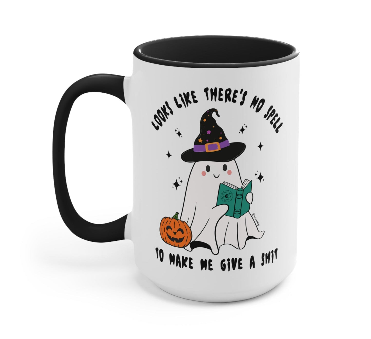 Halloween Mug Deluxe Size White Ceramic with Black Handle UntamedEgo LLC